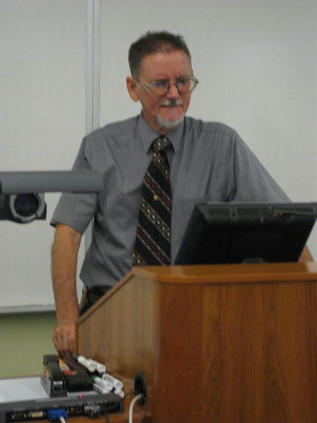 Professor Stradley at work